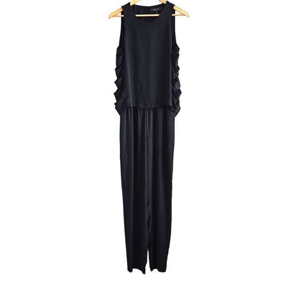 BCBG MaxAzria Callison sleeveless caped jumpsuit black small - Picture 2 of 13